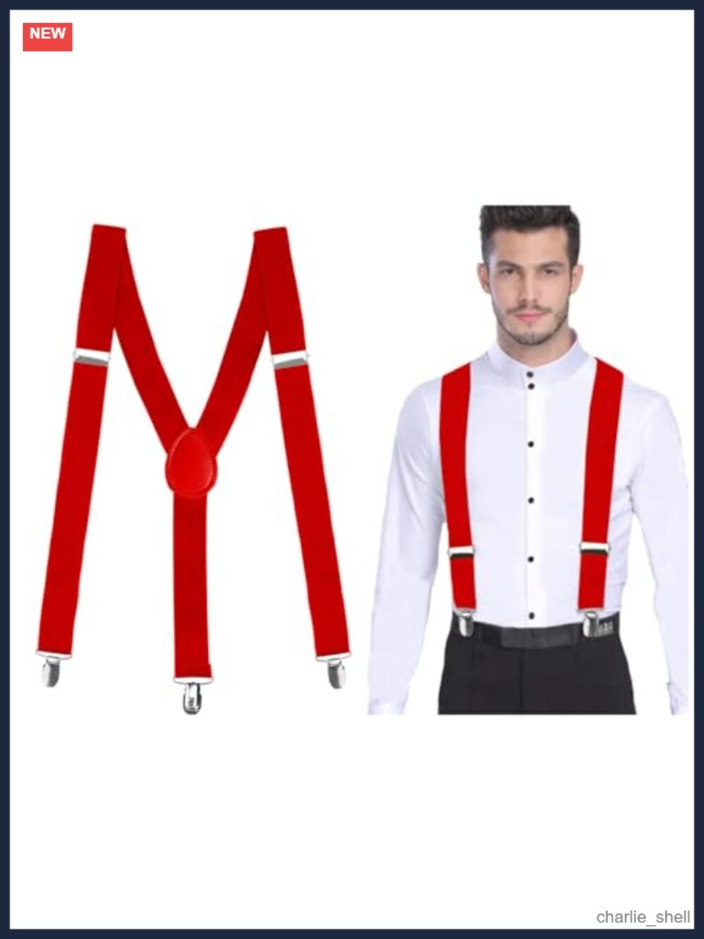 Adjustable Y-Back Suspenders for Men Women Dress Pants Jeans Tuxedo